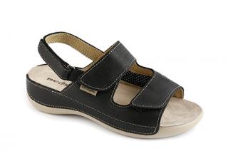 Zdravotní sandály se strečem Medistyle Šarlota Barva: černá 2Š-V26, Velikost: 36