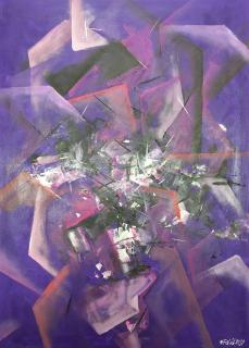Fialová abstrakce – Milan Čihák (*1964) (ZAMLUVENO)