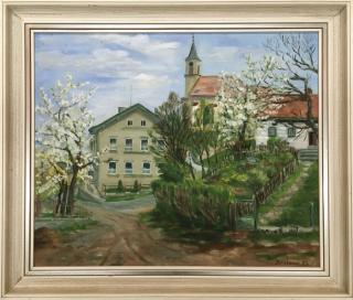 Všeňská škola s kostelem- Eduard Brabenec (1938-2016)
