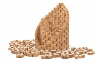 Dřevěná stavebnice Godi, 224 dílů