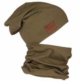 Khaki set čepice s nákrčníkem Obvod hlavy: 46-49 (M)