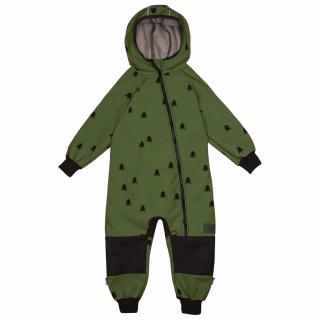 Khaki softshell kombinéza Les Velikosti dětské: 74-80 (6-12m)