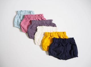 Mušelínové šortky Velikosti dětské: 68 (3-6m), Barva: Navy