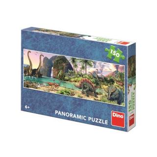 Panoramic puzzle - Dinosauři u jezera
