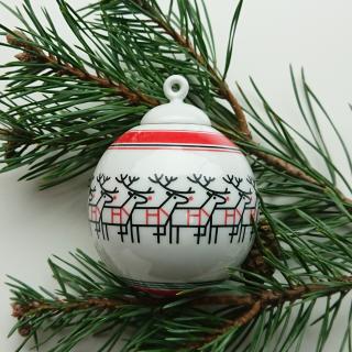 Porcelánová ozdoba - různé druhy Vánoční ozdoba: Rudolf