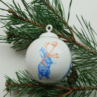 Porcelánová ozdoba - různé druhy Vánoční ozdoba: Zajíc