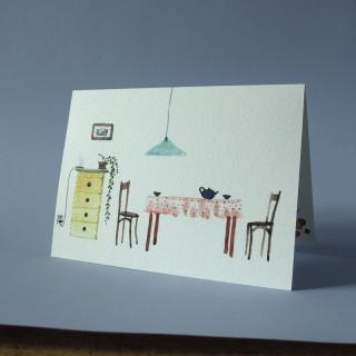 Přání s barevnou obálkou Přání: Stůl