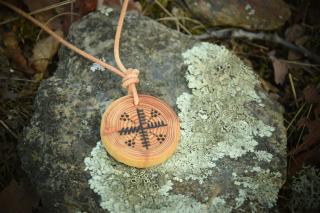 Amulet keltský nemeton, MORRIGAN kutatá kožené šňůrka: bez šňůrky