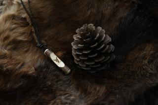 Amulet slovanský Veles, WEND kutatá kožené šňůrka: VINTAGE tmavohnědá - 2 mm
