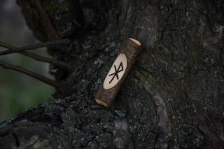 Amulet vikingský - láska, ELSKA kutatá kožené šňůrka: VINTAGE tmavohnědá - 2 mm