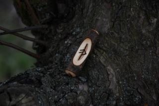 Amulet vikingský - šarm, HEILLA kutatá kožené šňůrka: VINTAGE tmavohnědá - 2 mm