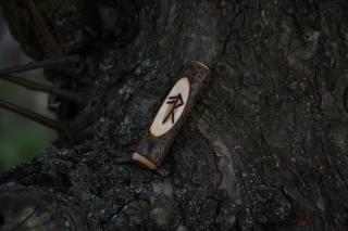 Amulet vikingský - životní síla, ORKA kutatá kožené šňůrka: VINTAGE tmavohnědá - 2 mm