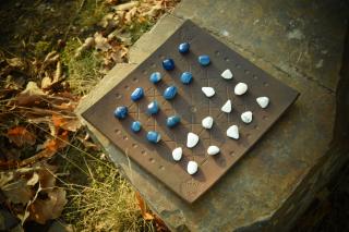 Hra Alquerque, MARRAKESH dřevěné hrací kameny: dub, buk, jasan, topol, vrba ..