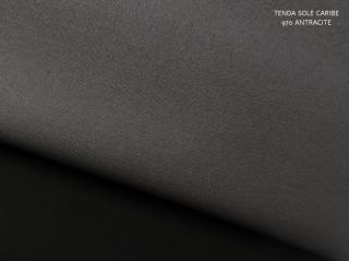 TENDA SOLE CARIBE 210 (970 antracitová ANTRACITE)-160cm /   VELKOOBCHOD Ceník: VELKOOBCHOD: po celých rolích, bez odvíjení