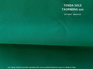 TENDA SOLE TAORMINA 220 (207 zelená VERDE)-200cm /   VELKOOBCHOD Ceník: VELKOOBCHOD: po celých rolích, bez odvíjení