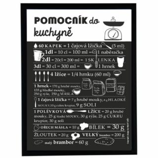 Plakát - Pomocník do kuchyně A3, Plakát v černém rámu