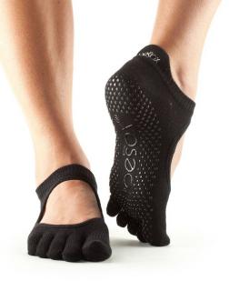Ponožky na jógu prstové - Bellarina black Velikost: M - 39-42,5