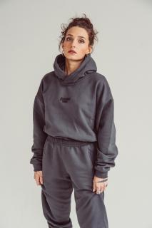 Crop hoodie Home gray Velikost: XS