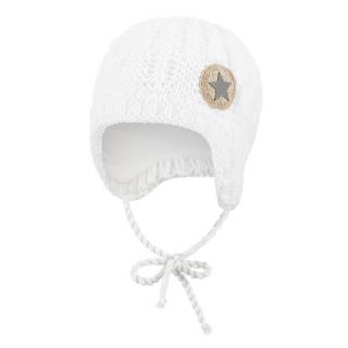 Čepice pletená zavazovací sloupky Outlast ® - bílá Velikost: 3 | 42-44 cm