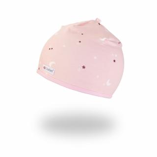 Čepice podšitá BIO Outlast® - sv.růžová hvězdičky/růžová baby Velikost: 1 | 36-38 cm