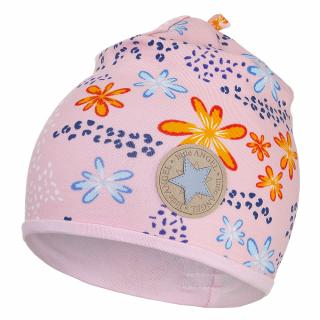 Čepice podšitá Outlast® - růžová kytky/růžová baby Velikost: 3 | 42-44 cm
