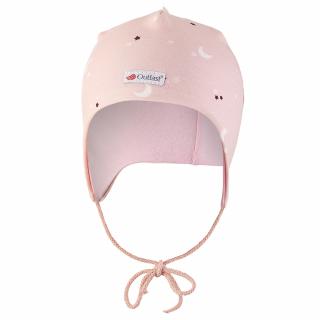 Čepice podšitá zavazovací BIO Outlast® - sv.růžová hvězdičky/růžová baby Velikost: 1 | 36-38 cm