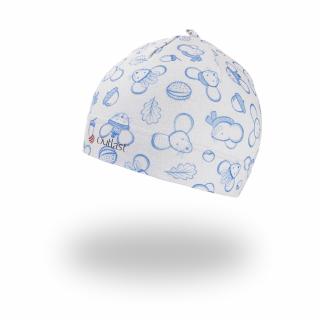 Čepice smyk natahovací TISK Outlast ® - sv.ledově modrá myšky Velikost: 1 | 36-38 cm