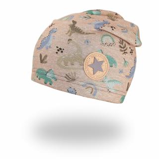 Čepice spadlá hřejivá - dinosauři Velikost: 3 | 42-44 cm