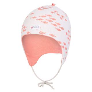 Čepice zavazovací podšitá BIO Outlast ® - natur/tm.coral Velikost: 1 | 36-38 cm