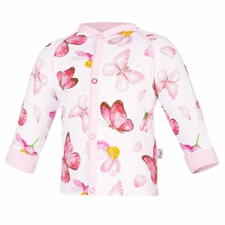 Kabátek podšitý Outlast® - růžový motýl/růžová baby Velikost: 50-56