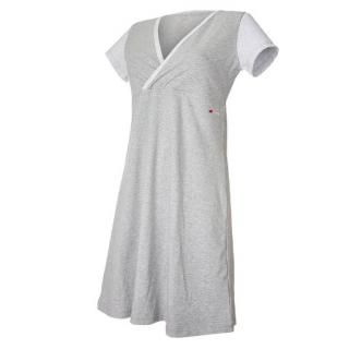 Noční košile tenká Outlast® - pruh bílošedý melír Velikost: XL