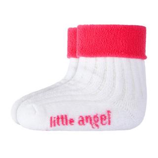 Ponožky froté Outlast® - bílá/růžová Velikost: 10-14 | 7-9 cm
