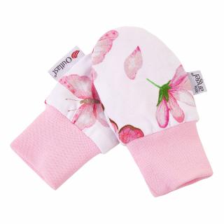 Rukavice podšité kojenecké Outlast® - růžový motýl/růžová baby Velikost: 1