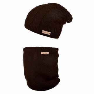 Set pletená čepice a nákrčník Outlast ® - černá Velikost: 6 | 54-57 cm