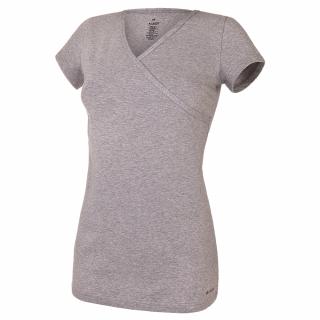 Tričko kojicí KR tenké Outlast® - šedý melír Velikost: M