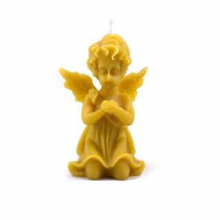 Svíčka z včelího vosku - Anděl klečící