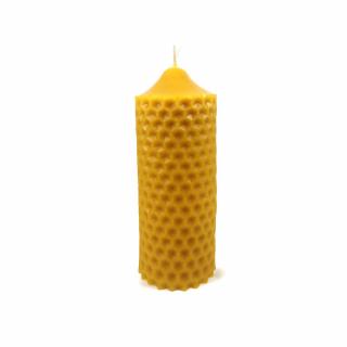 Svíčka z včelího vosku - Válec - včelí plástev