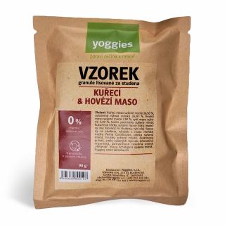 Yoggies kuřecí a hovězí maso; 90 g