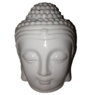 Ancient Wisdom Aroma lampa Hlava Buddhy bílá, 12 x 10 cm