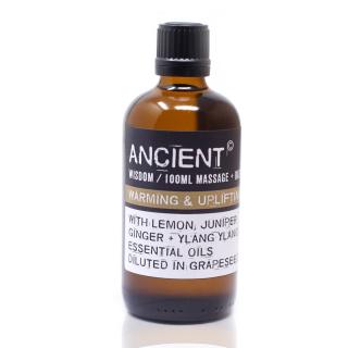 Ancient Wisdom Aroma olej pro masáže a do koupele Hřejivá a povzbudivá směs, 100 ml
