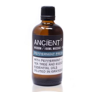 Ancient Wisdom Aroma olej pro masáže a do koupele - Svěží máta - směs, 100 ml