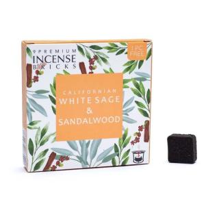 Aromafume Vonné cihličky White sage and Sandalwood (bílá šalvěj a santalové dřevo), 9 ks