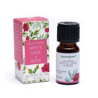 Aromafume Vonný esenciální olej (Směs) White sage & Rose (Bílá šalvěj a růže), 10 ml