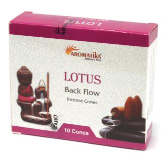 Aromatika Vonné kužely Tekoucí dým Lotus, 10 ks