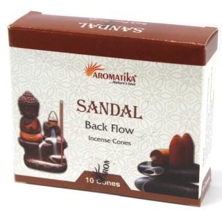 Aromatika Vonné kužely Tekoucí dým Sandalwood (Santalové Dřevo), 10 ks