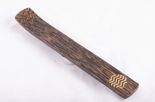 Berk Stojánek na vonné tyčinky Vlny dřevěný, 26 x 3,5 cm