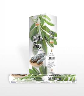 Darshan Vonné tyčinky White Sage (Bílá šalvěj) Hexa, 20 ks