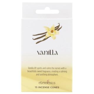 Elements Vonné kužely Vanilla (Vanilka), 15 ks