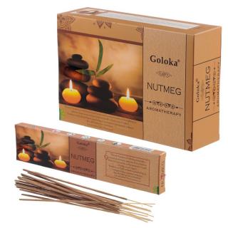 Goloka Vonné tyčinky Aromatherapy Nutmeg (oříšek), 15 g