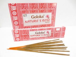 Goloka Vonné tyčinky NATURE'S ROSE (růže), 15 g